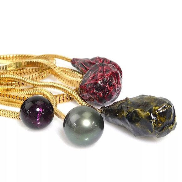 Auth LOUIS VUITTON Brooch Gold/Multicolor Metal - Picture 6 of 10